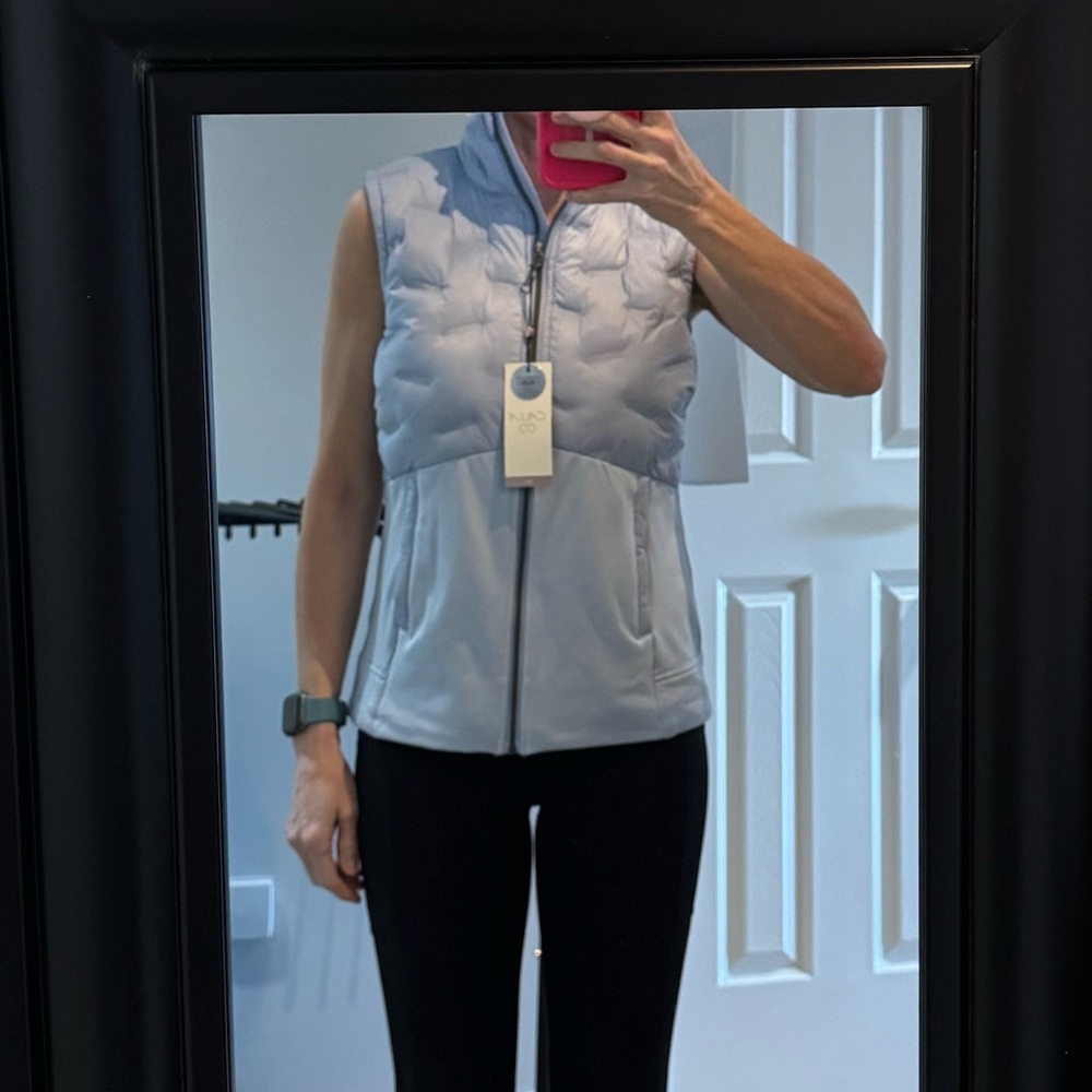 NWT Carrie Underwood Calia Run Puffer Quilted Vest Baby Blue Small